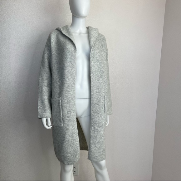 Love token XS LONG HOODED CARDIGAN light gray duster cardigan new with tags - Picture 6 of 16